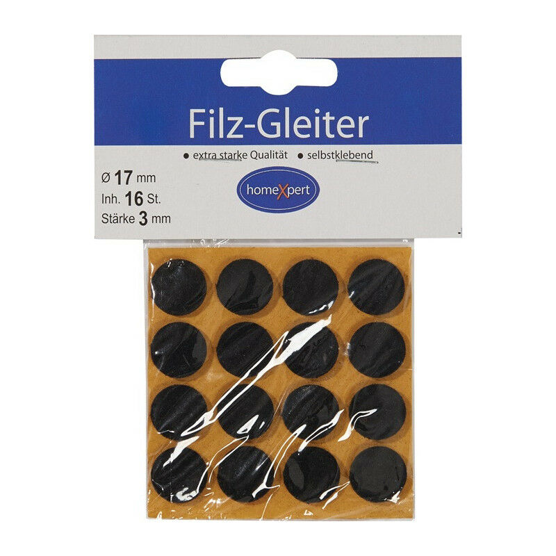 Feltro adesivo Ø 24 mm. (Blister 8 Pezzi) Marrone