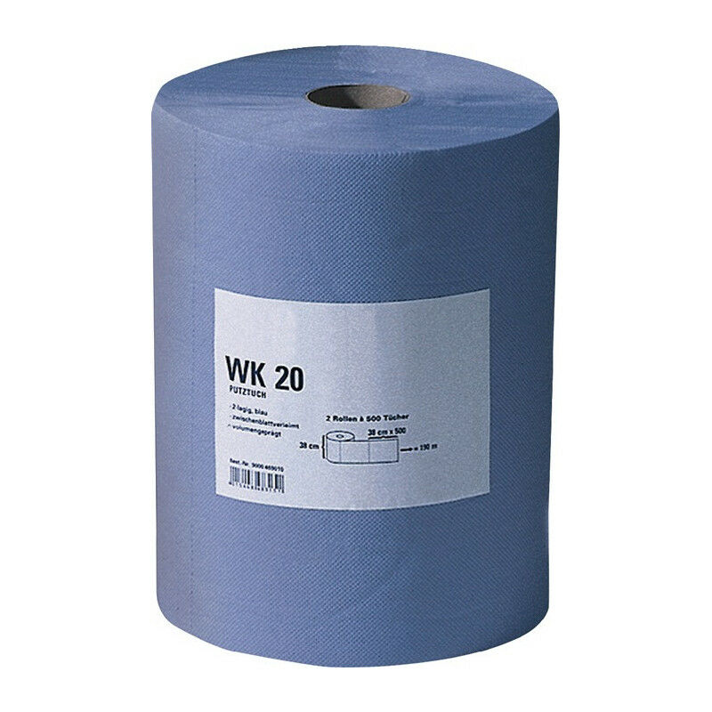 Panno per pulizia WK 20 L380xW380 circa Mm blu 2 veli, volume a rilievo 500  ante /