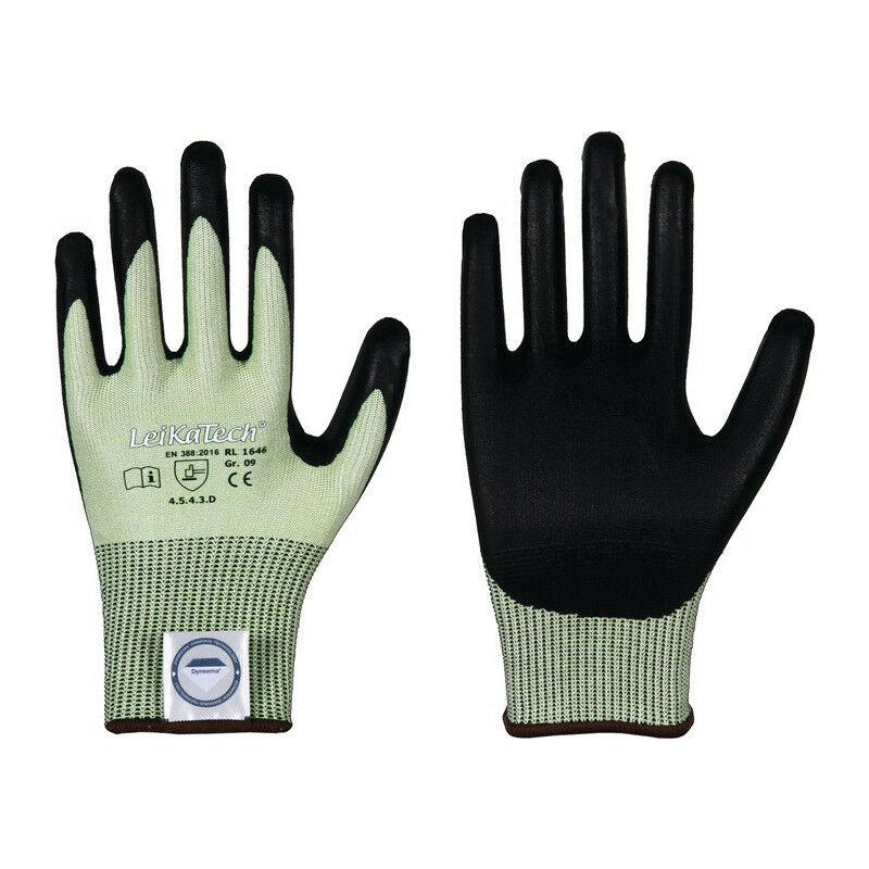 Guanti antitaglio LeiKaTech® 1646 taglia 10 verde/nero EN 388 PPE II (Per  12)