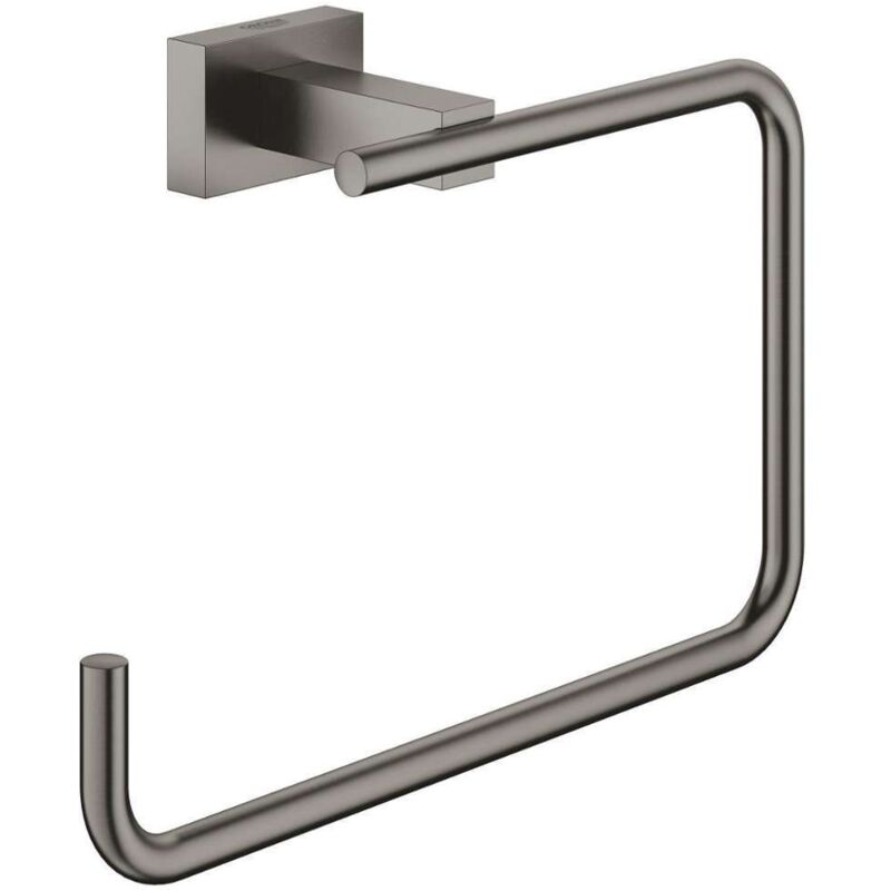 Portasciugamani GROHE Start Cube QuickFix 450 Mm: Fissaggio Senza Trapano Con Colla QuickGlue, Nero Opaco