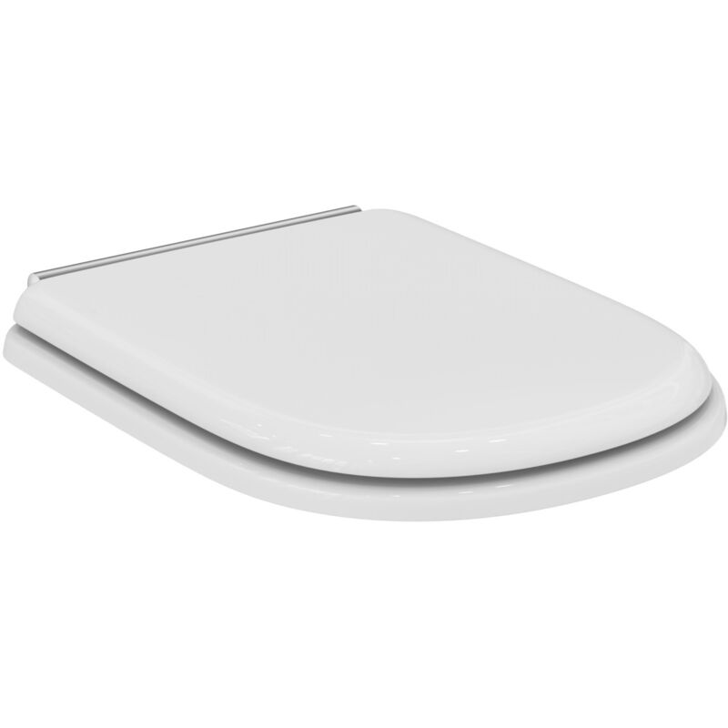 Sedile WC CALLA Con Coperchio Cerniere Cromato Bianco IDEAL STANDARD