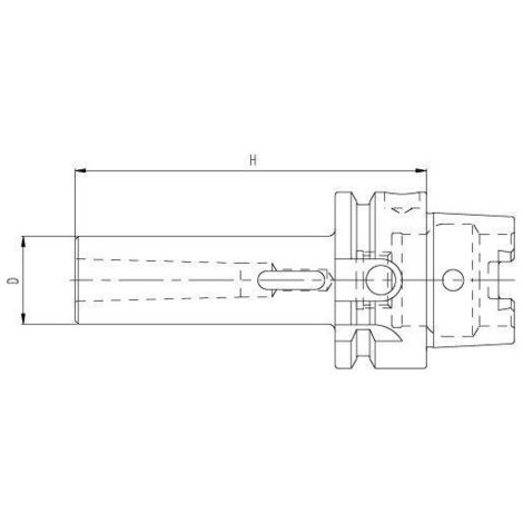 Socket intermedio con filettatura di serraggio.Form-D D69893A HSK-A 63 ...