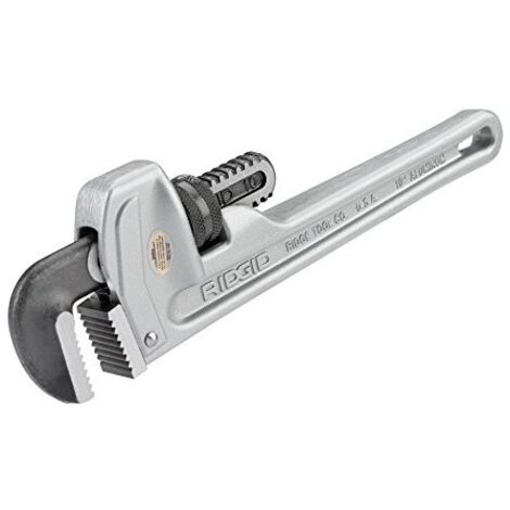 Chiave per tubi L.250mm totale L.48mm di serraggio per tubi da 1 1/2 pollici Alu.RIDGID