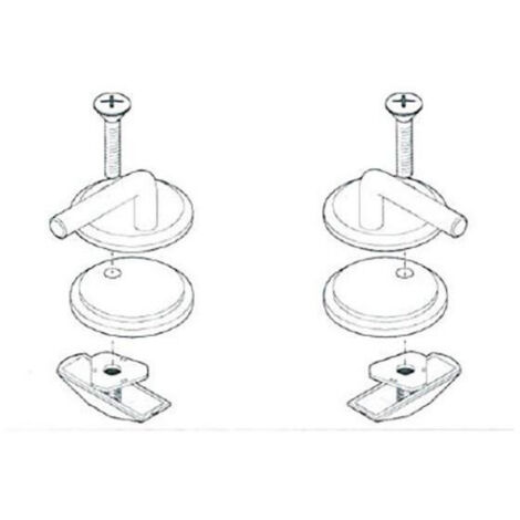 Kit cerniere regolabili Passanti in acciaio inox per sedile wc in termoindurente - Vendita Online