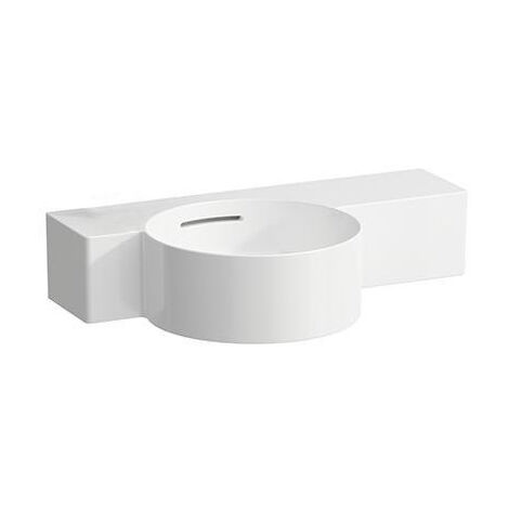 Lavamani VAL 550x315 mm, mensola a destra, bianco, senza foro rubinetto, con troppopieno LAUFEN