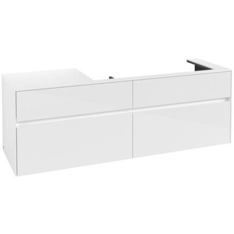 V&B Waschtischunterschrank COLLARO 1600x548x500mm Glossy White (1/2)