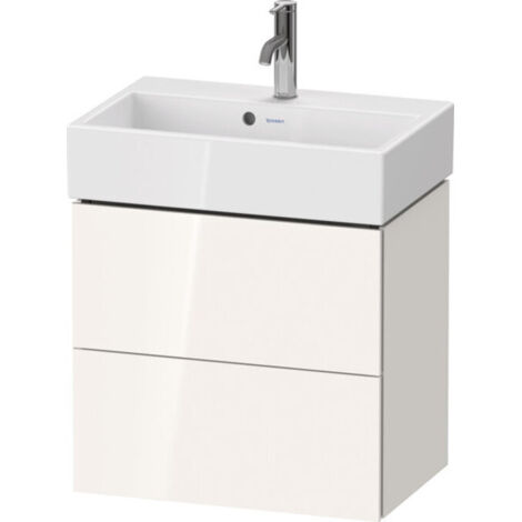 Duravit L-Cube meuble sous-lavabo mural Compact, 2 tiroirs, (1/3)