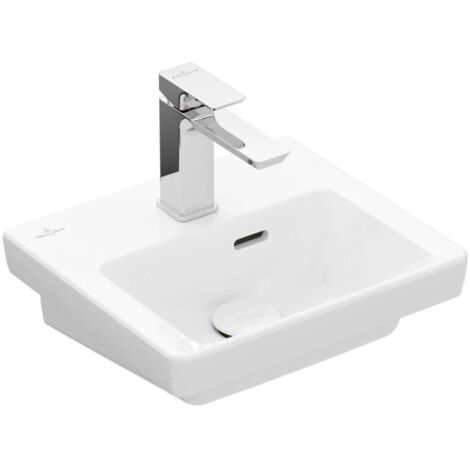 V&B Handwaschbecken SUBWAY 3.0 370x305mm mit Überlauf mit Hahnloch weiß (1/3)