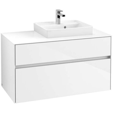 V&B Waschtischunterschrank COLLARO 1000x548x500mm Glossy White (1/5)