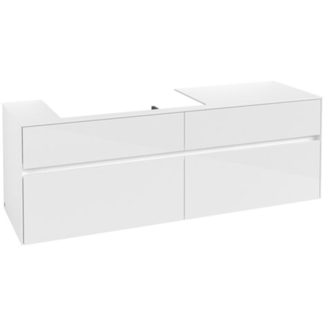 V&B Waschtischunterschrank COLLARO 1600x548x500mm Glossy White (1/2)