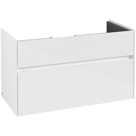 V&B Waschtischunterschrank COLLARO 954x546x444mm Glossy White (1/5)