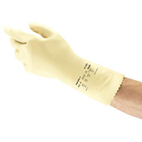 Ansell Alphatec 87-600 Guanti da Lavoro Multiuso, Protezione Chimica, Destrezza e Tattilità, Sottile e Flessibile Design, Taglia L (12 Paia)