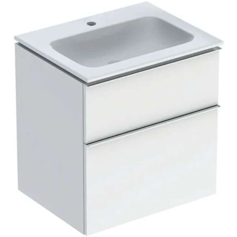 Geberit Waschtischunterschrank iCon 600x630x480mm m Möbel-WT we hochglanz/Gr (1/2)