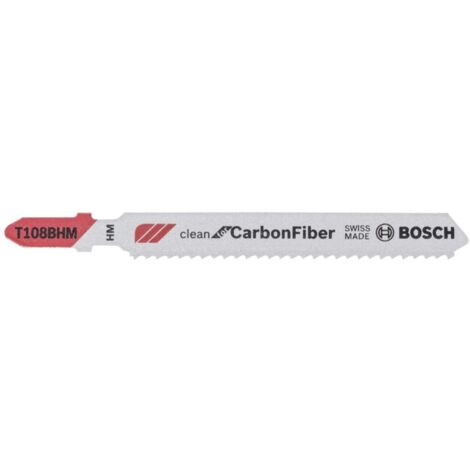 Lama Per Seghetto Alternativo Per Materie Plastiche, Fine Taglio Dritto, N. Bosch T 108 Bhm, Sega Lama Di Qualità Carbide Lunghezza Totale 92 Millimetri