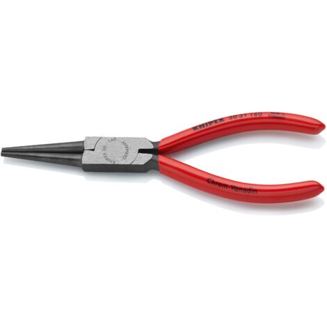KNIPEX 30 31 160 Pinza per meccanica - a becchi lunghi rivestiti in resina sintetica atramentata nera 160 mm