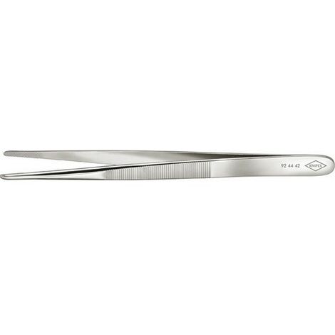 Picchi Precisione Pinzette: Dritto, Rotonda, Di Circa 2 Mm Di Larghezza, Finemente Dentato Presa Superfici Croce, Nichel Superficie, Manici Scanalati