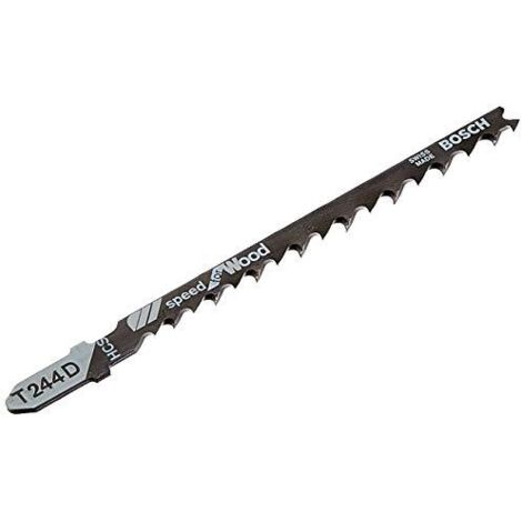 Bosch Professional 25 x Lame per seghetto alternativo T 244 D Speed for Wood (per Legno tenero, curved cut, accessorio Seghetto alternativo)