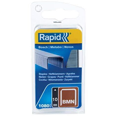 Rapid 40109557 Rapid BMN Graffe a filo fine 10 mm, Acciaio