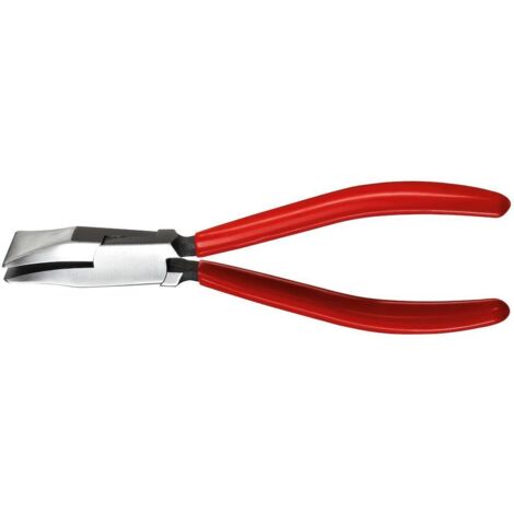 Mini pinza a becchi piatti L.180mm con apertura a 45°, rivestita in PVC