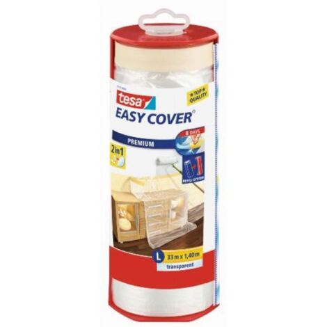 Tesa 59179-00003-02 Easy Cover Premium Il Nastro Adesivo Con Telone / Svolgitore 33 M X 1400 Mm (6)