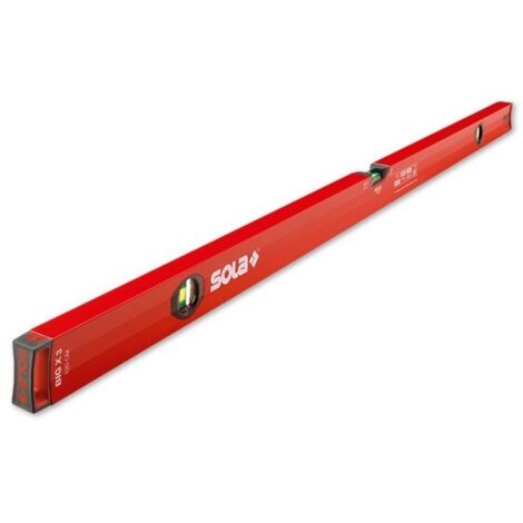 Livella a bolla BIG X 180cm alluminio rosso ± 0,5mm/m