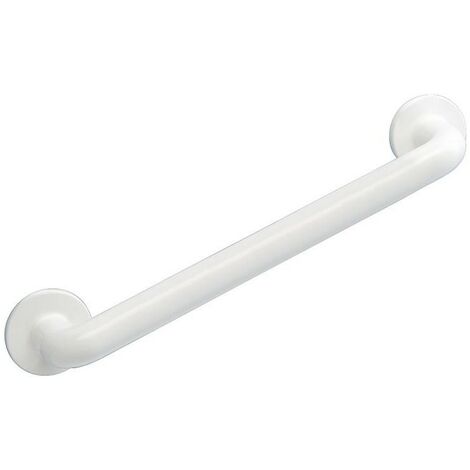 WENKO Maniglia di sicurezza da parete Secura 43 cm, barra di sostegno per bagno e WC, installazione senza foratura, alluminio, 43x7x8 cm, Bianco