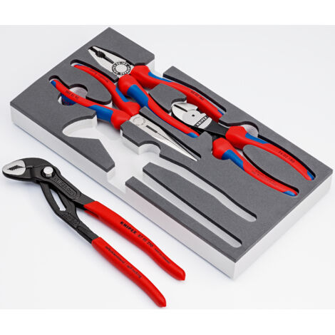 KNIPEX 00 20 01 V15 Assortimento utensili in inserti di materiale espanso 4 pezzi