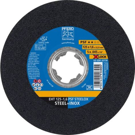 Disco Di Taglio Psf X-Lock Steelox 125X16Mm Pferd (1/4)