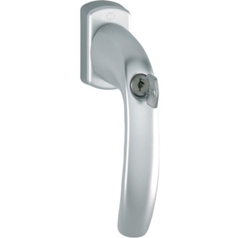 Maniglia per finestra NY 0810S / U10 TBT1 Alu.F9016 / bianco traffico 32mm terminata HOPPE