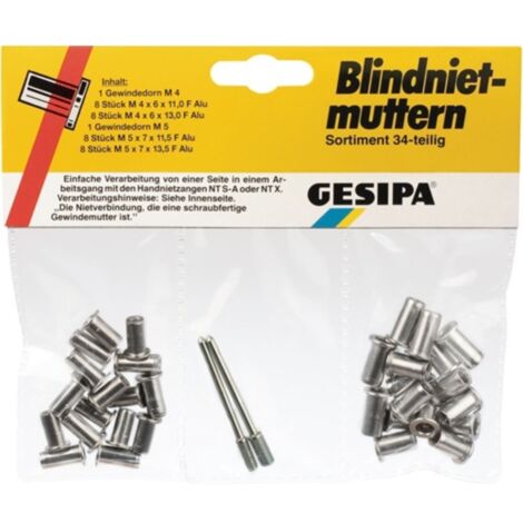 Assortimento rivetti a strappo 18 pezzi GESIPA (1/2)