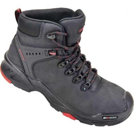 Stivali di sicurezza Brooklyn taglia 45 pelle nera / rossa S3 SRC HRO EN20345 BAAK (1/4)