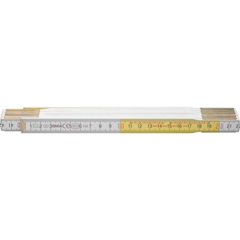 Metro pieghevole 9142 L.2m P.16mm mm / cm EG III faggio bianco-giallo BMI