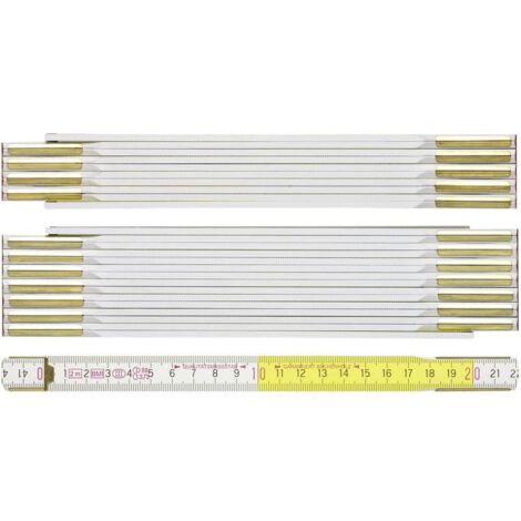 Metro pieghevole 9143 L.3m P.16mm mm / cm EG III faggio bianco-giallo BMI