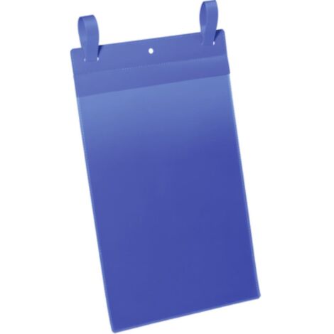 Tasca portadocumenti L210xH297mm A4 verticale con 2 alette blu scuro confezione da 50 (1/3)