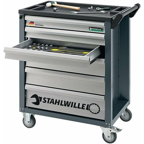 Carrello portautensili L780xP499xH912mm 300kg 6 cassetti Lama in acciaio da 126 pezzi STAHLWILLE