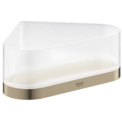 Alise Mensola Da Bagno In Vetro Temperato 61 Cm – Nichel Spazzolato – Ripiano A Parete Per Doccia, Cucina, WC
