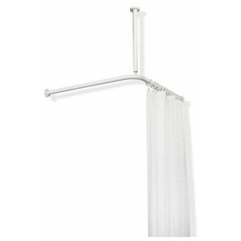 Bastone per tende SERIE 801 con tenda doccia 90x90 18 Anello nero profondo