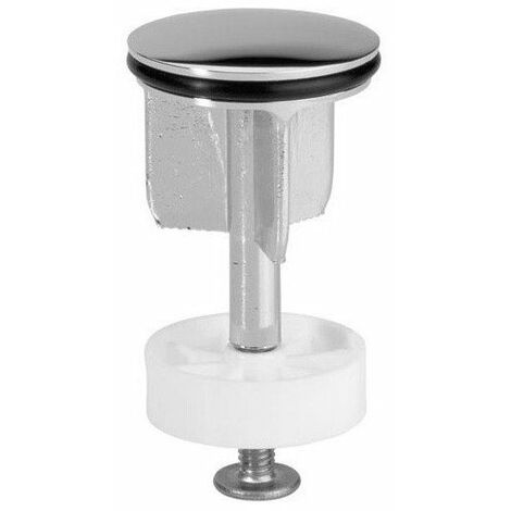 Tappo Di Scarico Cromato Per Lavabo 66 Mm – Click Clack A Pulsante, Ottone Con Finitura Argento, Per Bagno E Cucina, Facile Sostituzione