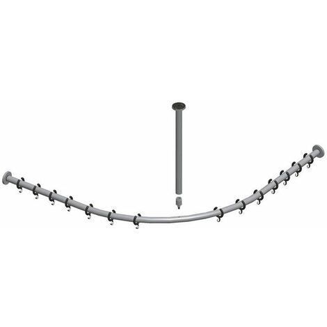 Asta per tende Pala in ottone - Supporti inclusi - Estensibile da 120