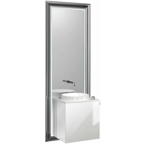 TOUCH CLASSIC set lavabo 45cm Fr bianco ottico maniglia dritta struttura  cromata