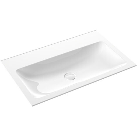 Lavabo per ospiti Emco ASIS 811x522mm. bianco senza foro rubinetto (1/4)