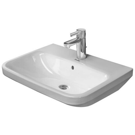 Duravit DURASTYLE lavabo con piano rubinetteria troppopieno 550x440mm 1 foro rubinetteria bianco (1/4)