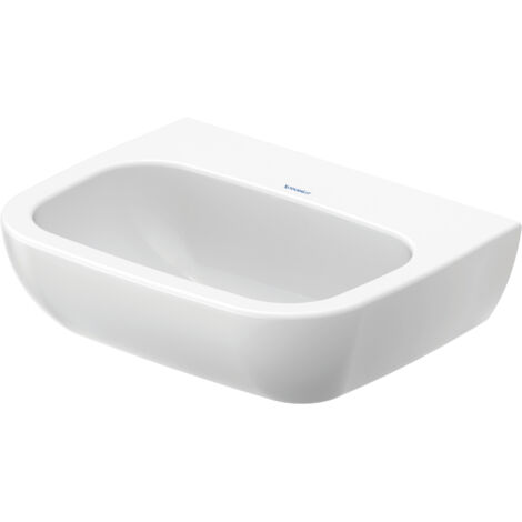 Duravit D-CODE MED lavabo senza troppopieno con piano rubinetteria 550x430mm senza foro rubinetto bianco (1/5)