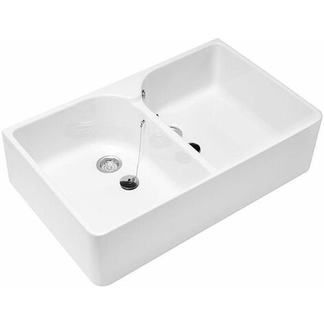 O.novo, Articoli speciali, 795 x 220 x 500 mm, con troppopieno, Porcellana sanitaria bianca