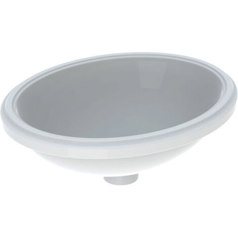 Lavabo sottotop VariForm ovale 420x330mm senza foro rubinetto senza troppopieno bianco KT