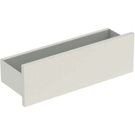 Scaffale da parete Geberit Smyle Square: larghezza 45 cm, altezza 14,8 cm, profondità 15 cm, grigio vellutato / verniciato a polvere opaco, grigio sabbia / laccato lucido (1/3)