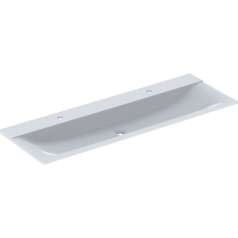 Lavabo per mobili Geberit Xeno², 140x48 cm, foro per rubinetteria sinistro e destro, senza troppopieno, bianco alpino (1/3)