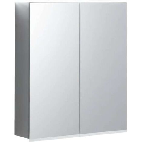 Specchiera Geberit Option Plus con illuminazione e due ante: larghezza 60 cm, altezza 70 cm, profondità 17,2 cm, specchio esterno, specchietti interni ed esterni (1/5)
