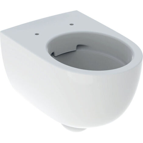WC sospeso Geberit Renova Comfort, rialzato, aerodinamico, Rimfree, 53cm, Bianco (1/2)
