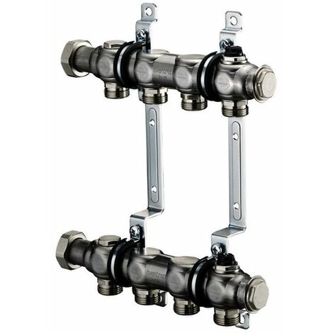 Distributore in acciaio inox Multidis SH per collegamento radiatore, G 3 / 4Z AG 6 cerchi OVENTROP